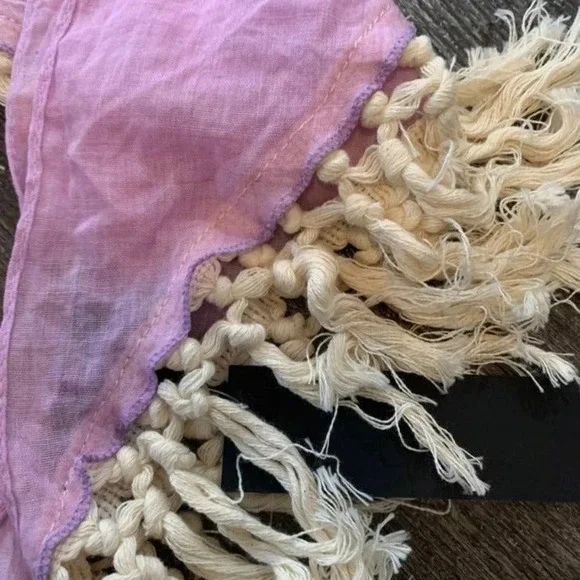 Steven Madden Swimsuit Cover Up Purple Boho Fringe NWT - Picture 4 of 4